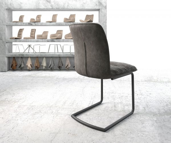 Jídelní židle Vinjo-Flex Anthracite Vintage Cantilever Round Černá - Image 3