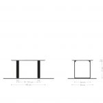 Jedálenský stôl Edge 200x100 Acacia natural Úzka švajčiarska hrana z nerezovej ocele - Image 6