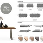 Jedálenský stôl Edge 200x100 Acacia natural Úzka švajčiarska hrana z nerezovej ocele - Image 7