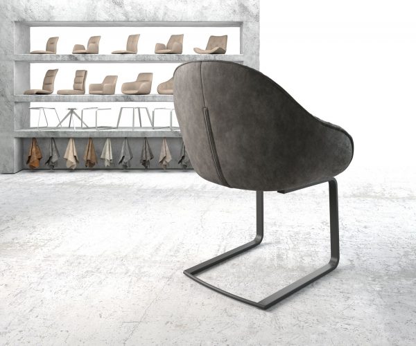 Křeslo Gaio-Flex Anthracite Vintage Cantilever Flat Černá - Image 3