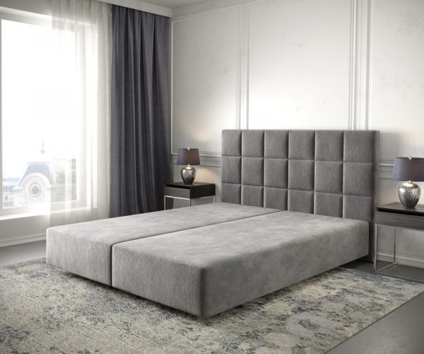 Boxspring posteľ Dream-Fine 160x200 cm z mikrovlákna taupe