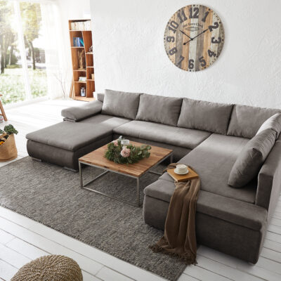 Abilene Living Area 325×230 cm Khaki Brown Funkce spaní Otoman Variabilní