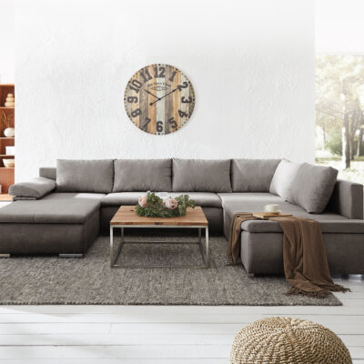 Abilene Living Area 325×230 cm Khaki Brown Funkce spaní Otoman Variabilní